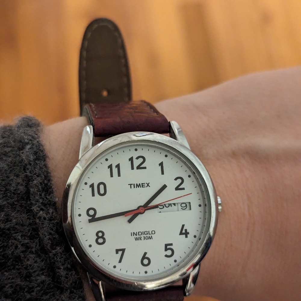 Timex brown leather watch (unisex)